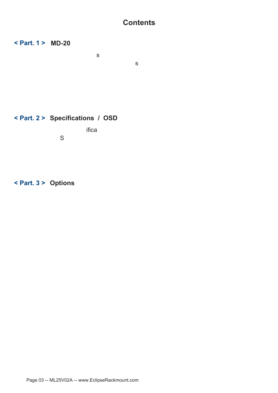 Eclipse Rackmount MD Series 20 User Manual | Page 3 / 14