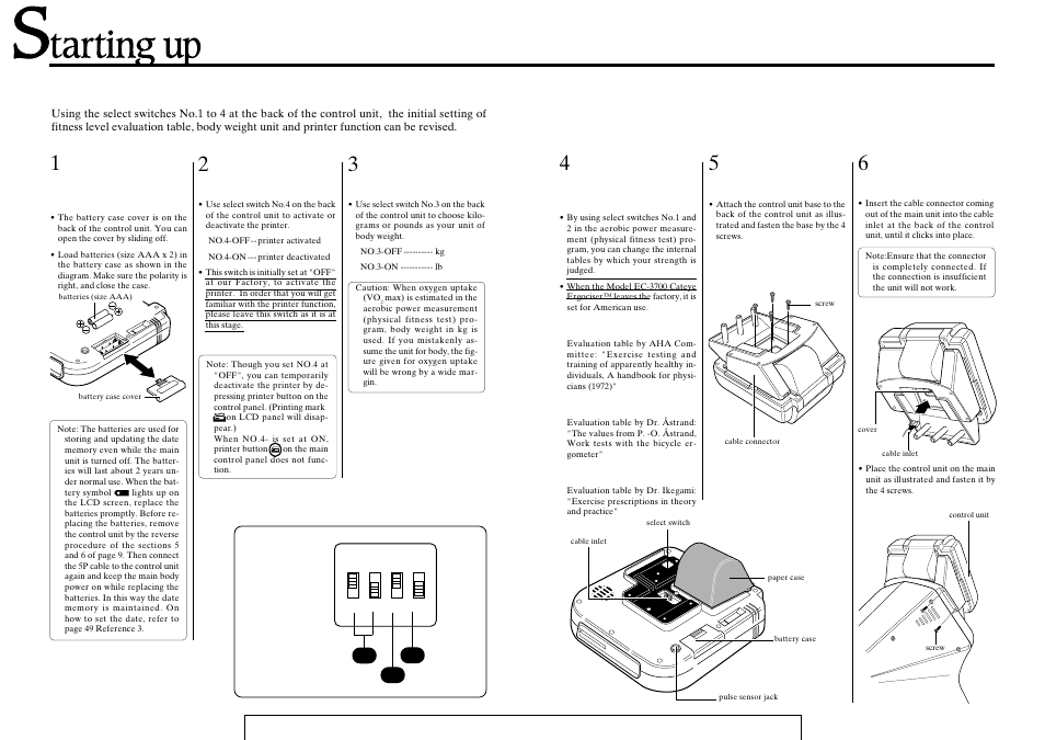 Installing the control unit, On off | CatEye EC-37OO User Manual | Page 8 / 32