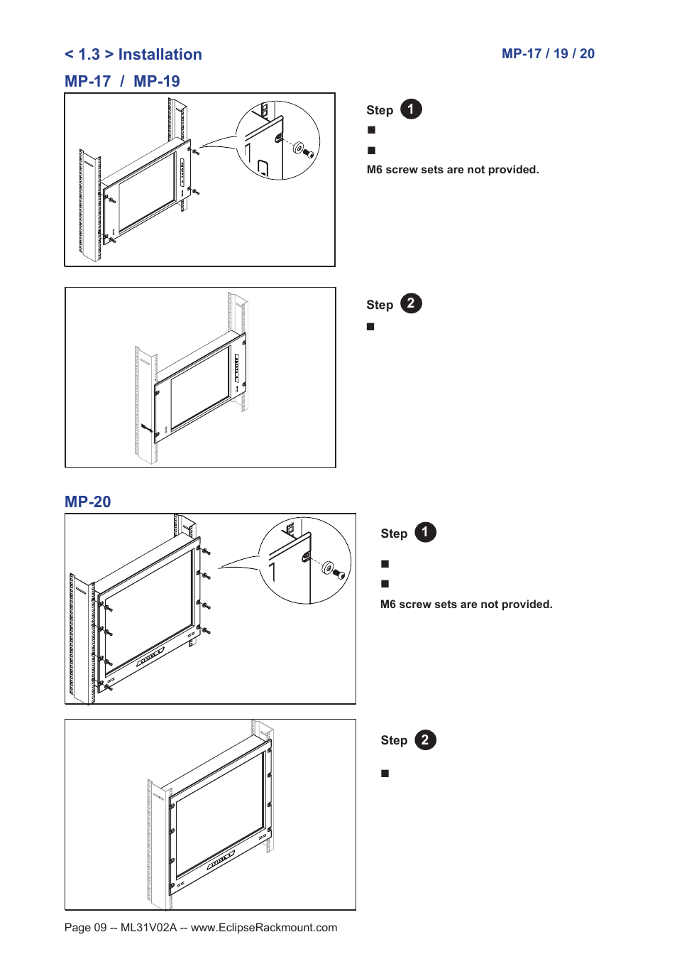 Eclipse Rackmount MP Series User Manual | Page 9 / 23