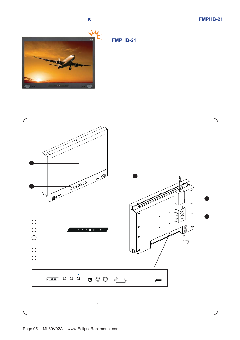 1 > package content s, Part 1, 2 > structure diagram | Fmphb-21, Front view, Rear view | Eclipse Rackmount FMPHB-21 User Manual | Page 5 / 21