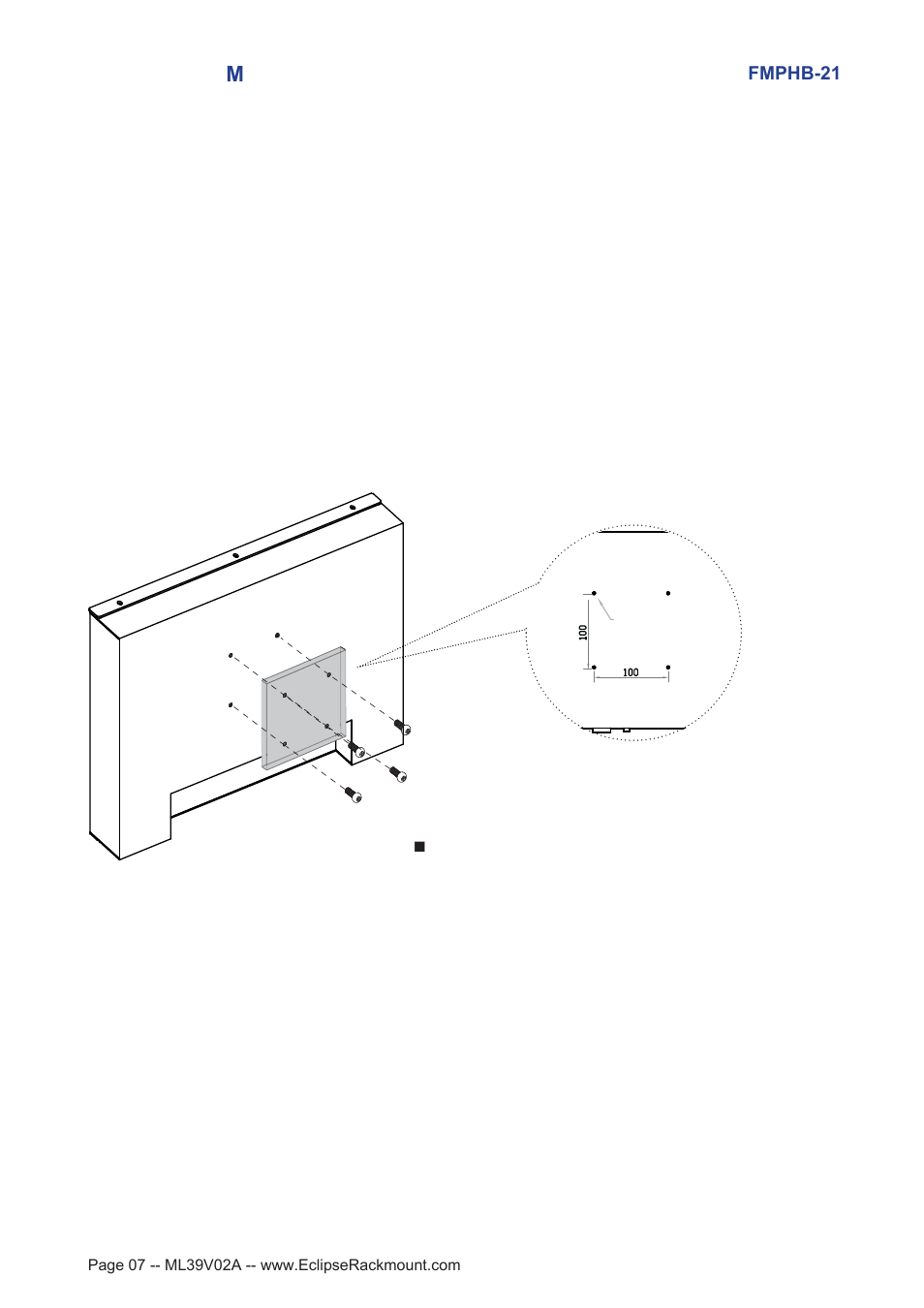 3 > vesa mount installation | Eclipse Rackmount FMPHB-21 User Manual | Page 7 / 21