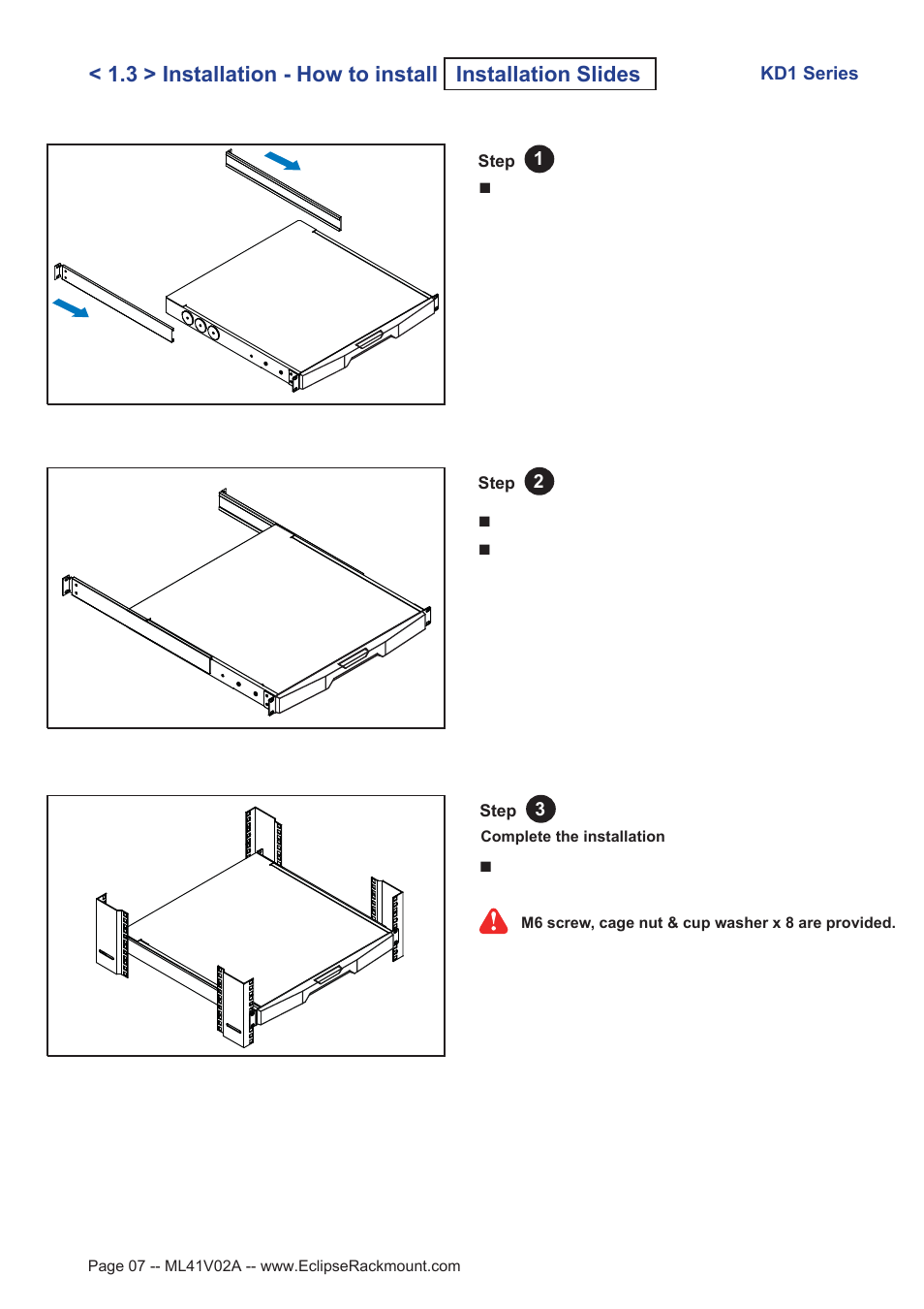 Eclipse Rackmount KD1 Series User Manual | Page 7 / 12