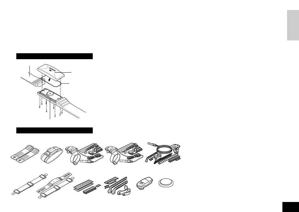 Replacing electrode belt, Spare accessories | CatEye CC-HB100 User Manual | Page 17 / 20