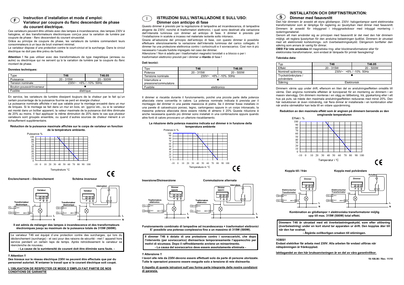 Ehmann Trailing-edge dimmer for low voltage halogen lamps User Manual | Page 2 / 2
