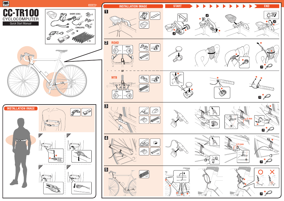 CatEye CC-TR100 User Manual | 2 pages