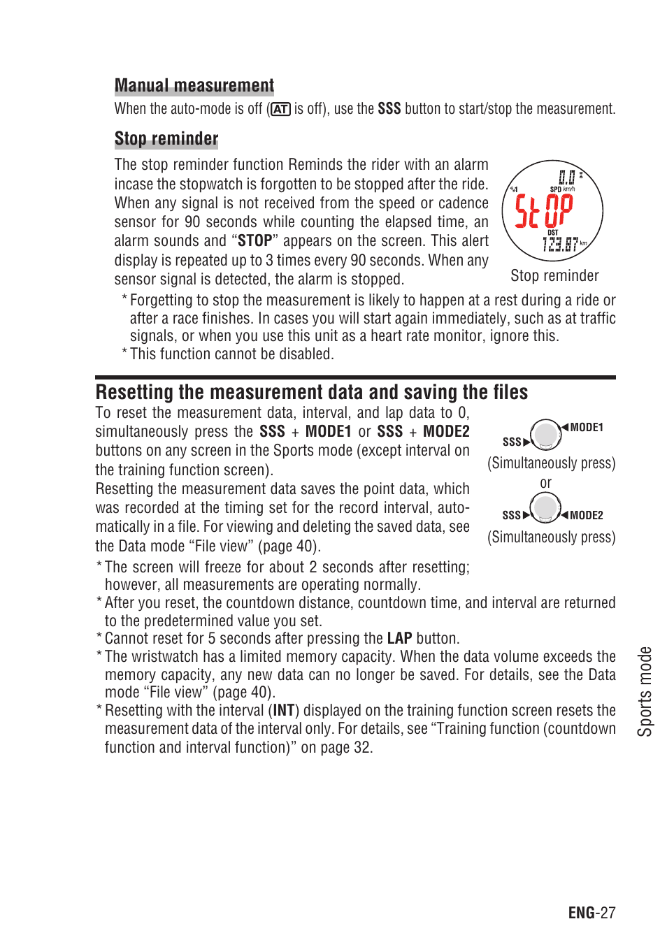 CatEye Q3A User Manual | Page 28 / 83