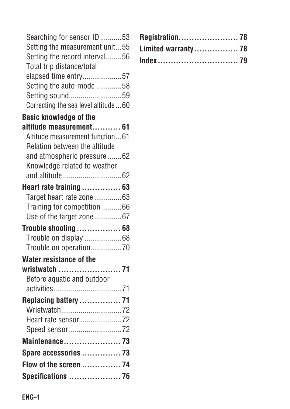 CatEye Q3A User Manual | Page 5 / 83