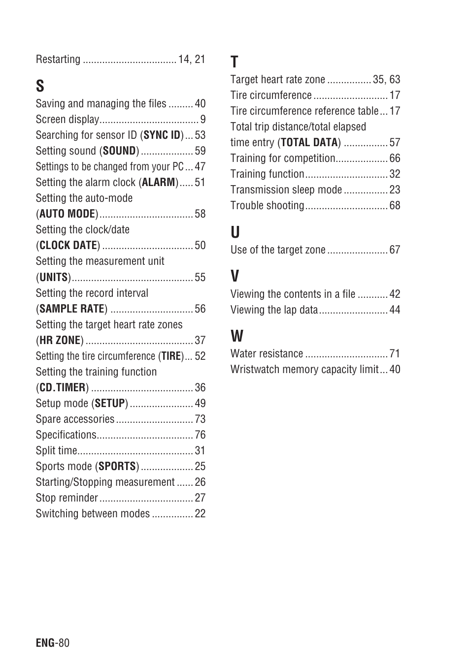 CatEye Q3A User Manual | Page 81 / 83