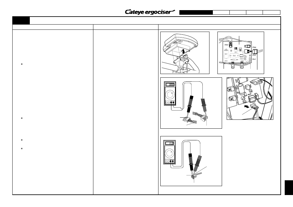 No loading (check of electrical systems) | CatEye EC-3600 User Manual | Page 19 / 71