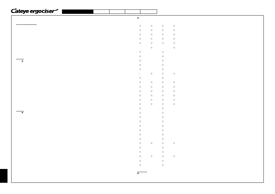 Index | CatEye EC-3600 User Manual | Page 2 / 71