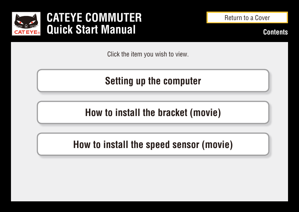 Cateye commuter quick start manual | CatEye COMMUTER CC-COM10W User Manual | Page 4 / 24