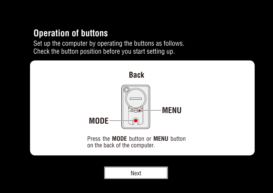 Operation of buttons | CatEye COMMUTER CC-COM10W User Manual | Page 5 / 24