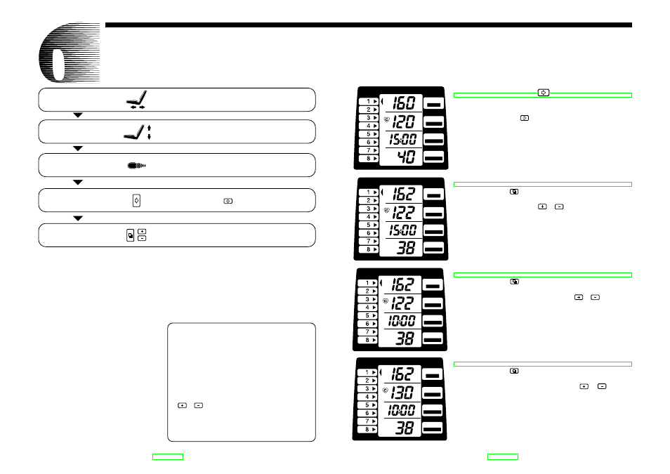 Let's input your data, 13 4. input target pulse rate, Input target exercise time | Input your age, Press advance button a | CatEye EC-35OO User Manual | Page 8 / 13