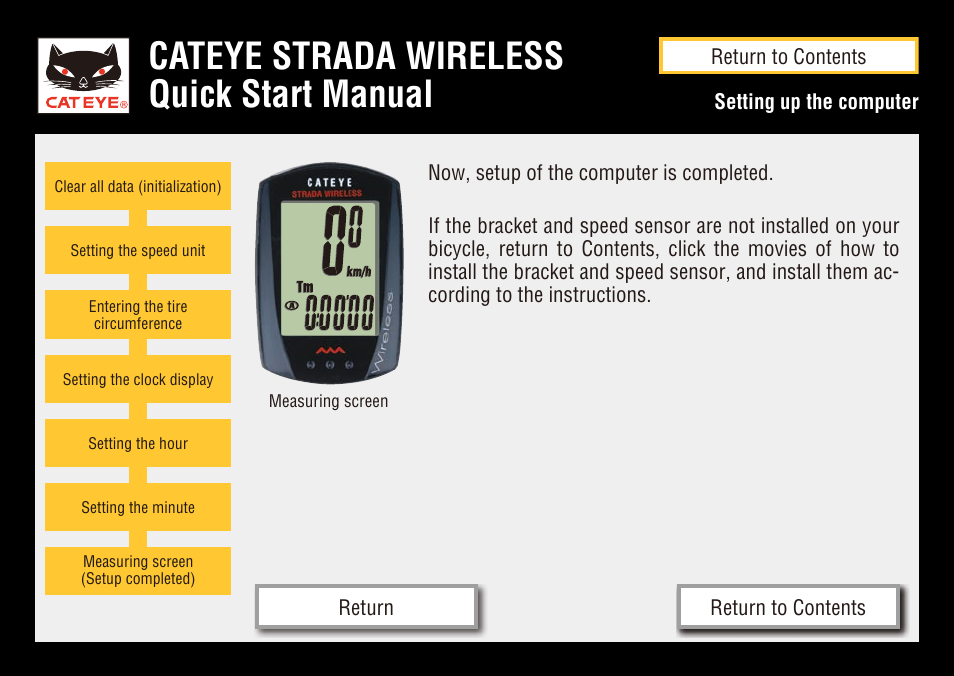 Cateye strada wireless quick start manual | CatEye CC-RD300W User Manual | Page 12 / 15