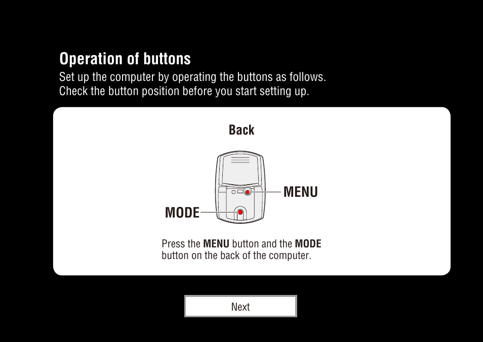 Operation of buttons | CatEye CC-RD300W User Manual | Page 5 / 15