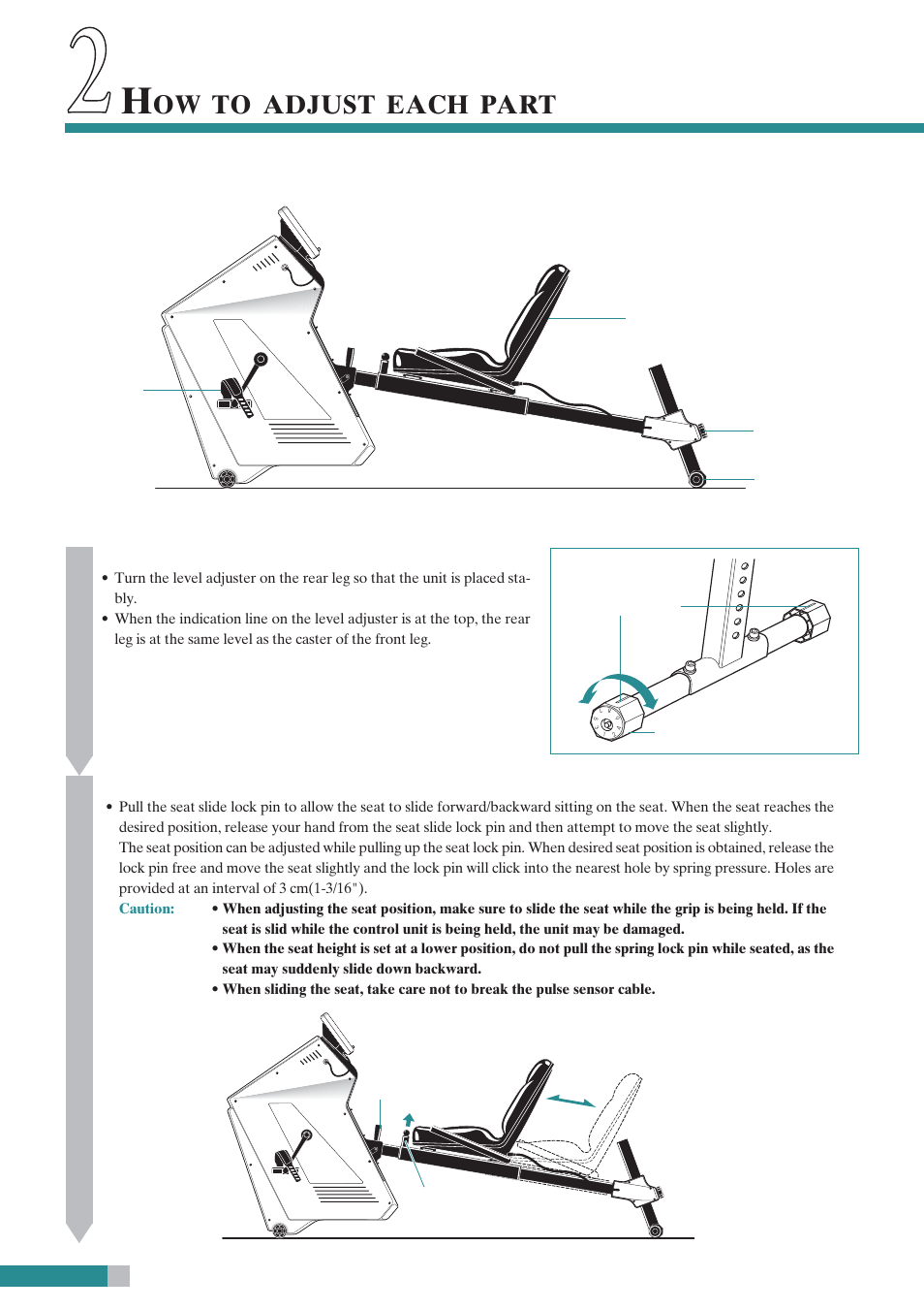 Adjust, Each, Part | CatEye EC-C400R User Manual | Page 10 / 52