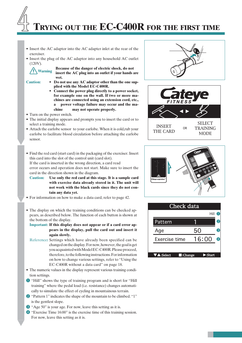 Ec-c400r, Rying, First | Time | CatEye EC-C400R User Manual | Page 13 / 52