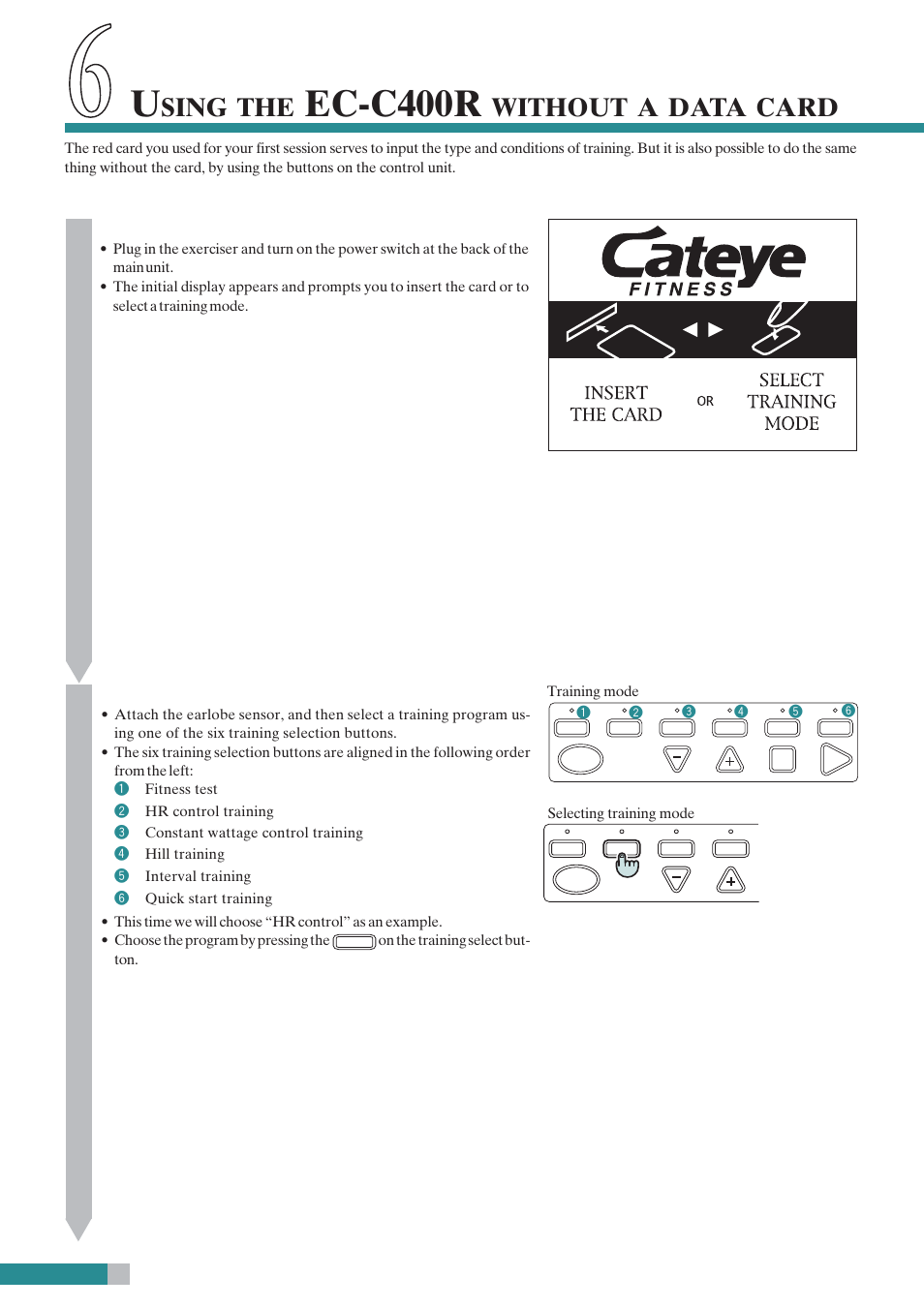 Ec-c400r, Sing, Without | Data, Card | CatEye EC-C400R User Manual | Page 18 / 52