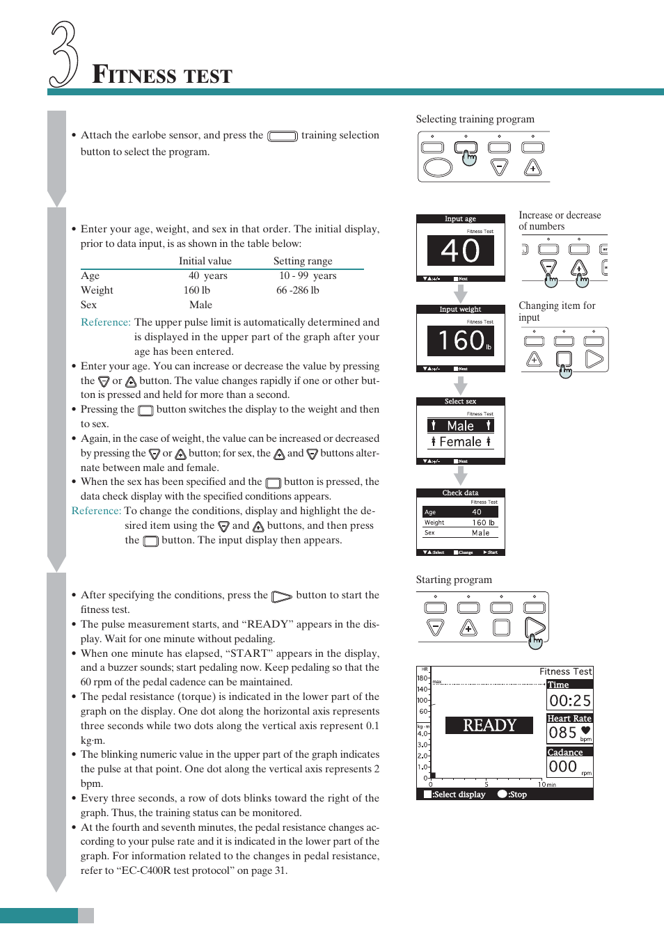 Itness, Test | CatEye EC-C400R User Manual | Page 28 / 52