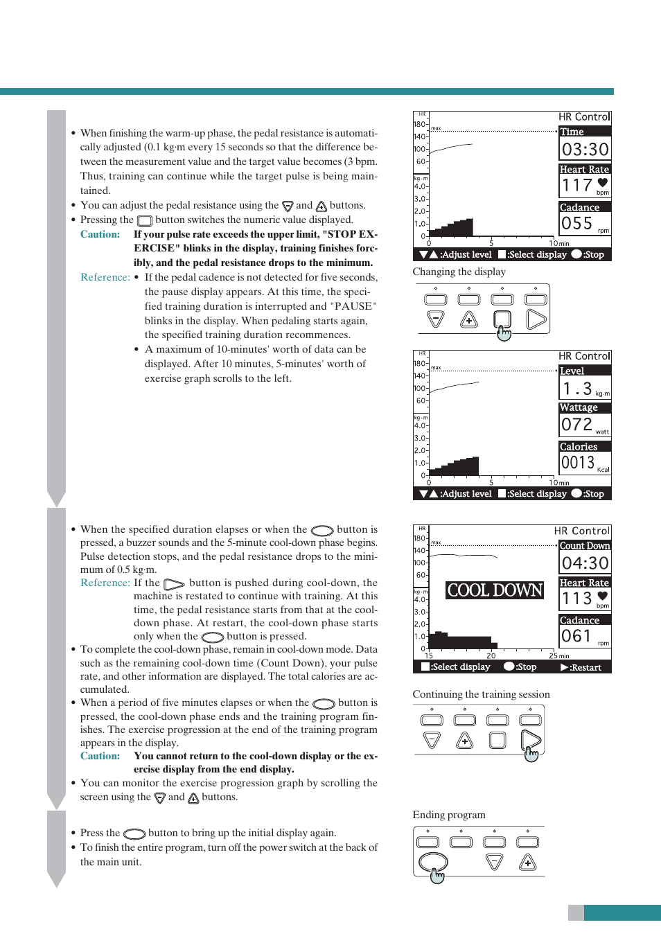 Finish your exercise, End the program | CatEye EC-C400R User Manual | Page 33 / 52