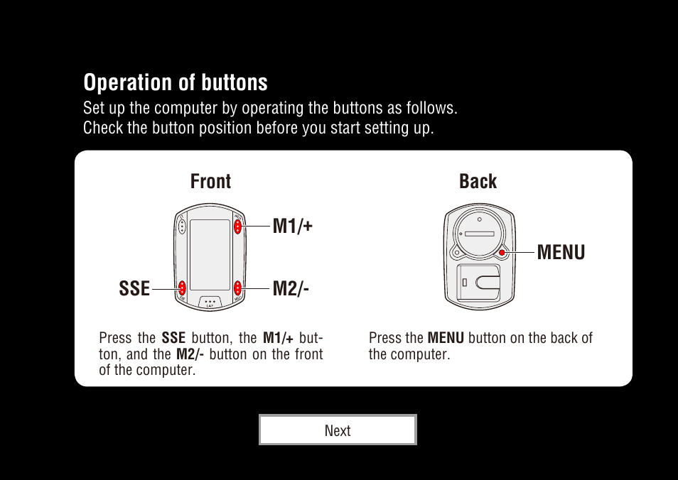 Operation of buttons | CatEye CC-TR200DW User Manual | Page 5 / 24