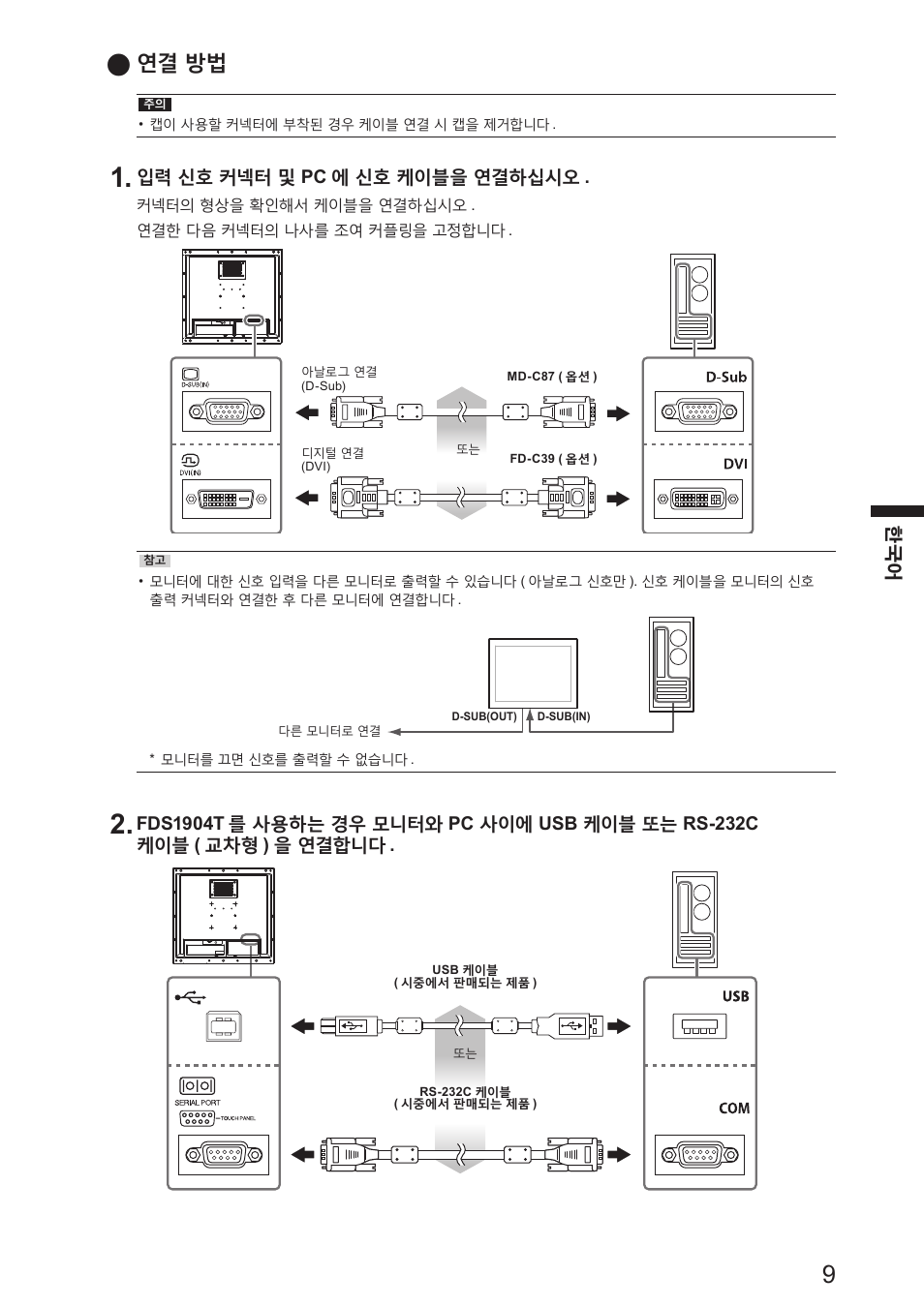 연결 방법 | Eizo DuraVision FDS1904 取扱説明書 User Manual | Page 61 / 72