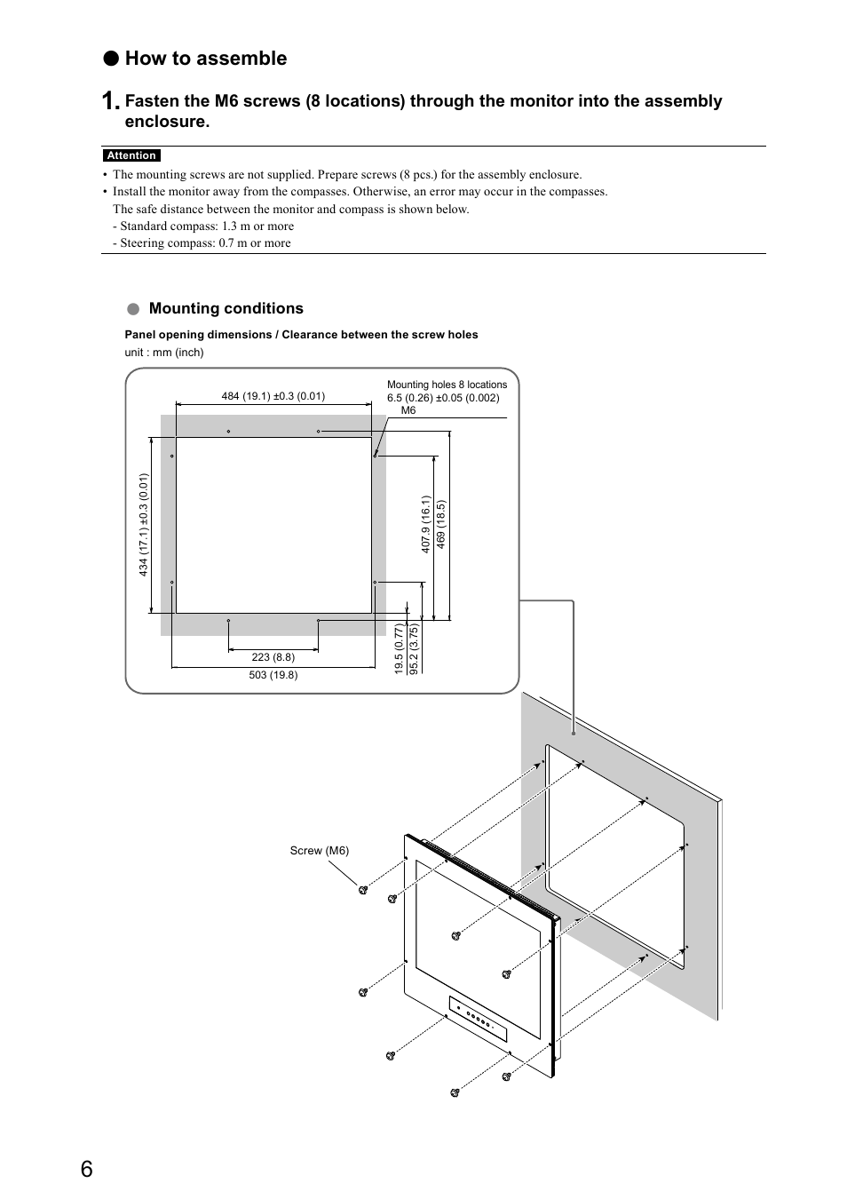 How to assemble | Eizo DuraVision FDU2101 / FDU2101T 取扱説明書 User Manual | Page 18 / 31