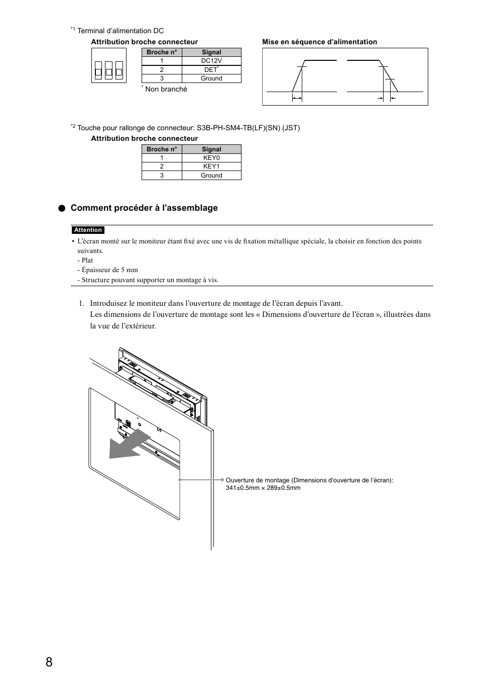 Comment procéder à l’assemblage | Eizo DuraVision FDX1501 / FDX1501T 取扱説明書 User Manual | Page 43 / 58