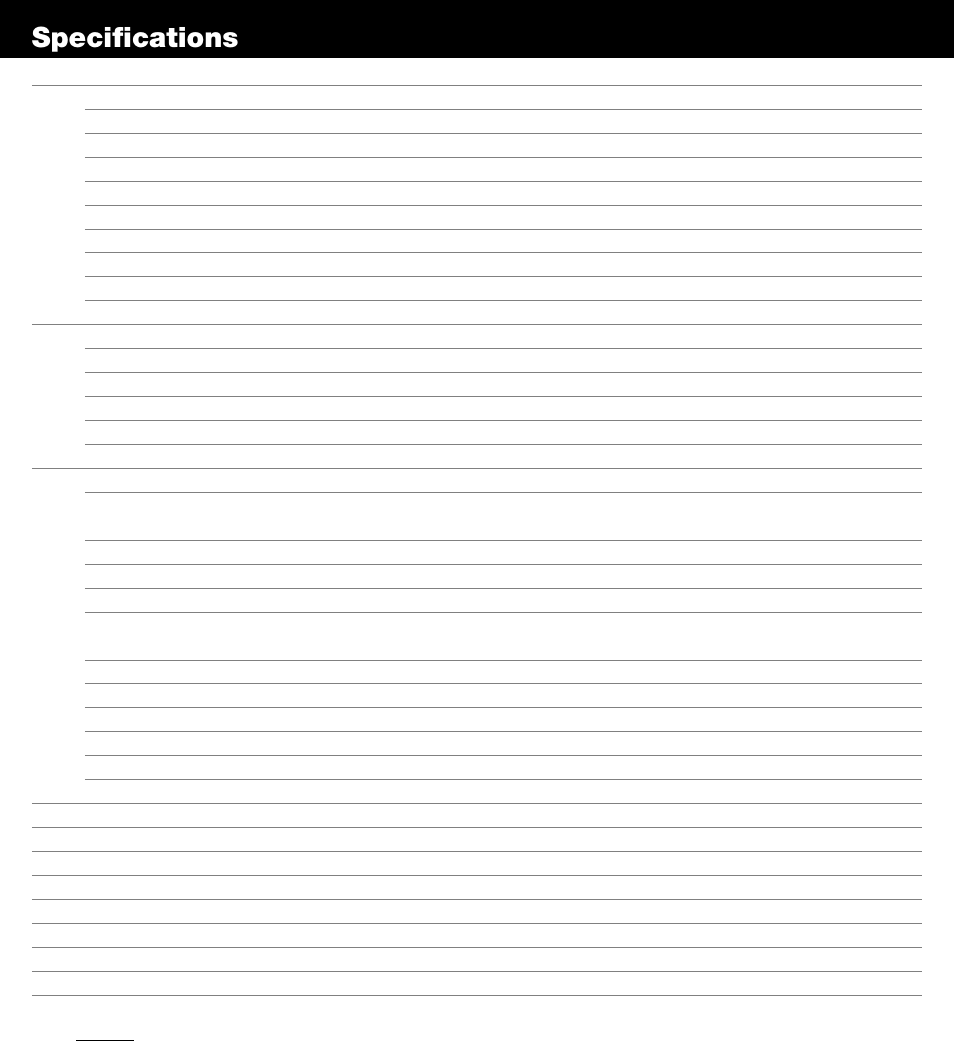 Specifications | CatEye OS1.1 User Manual | Page 18 / 20