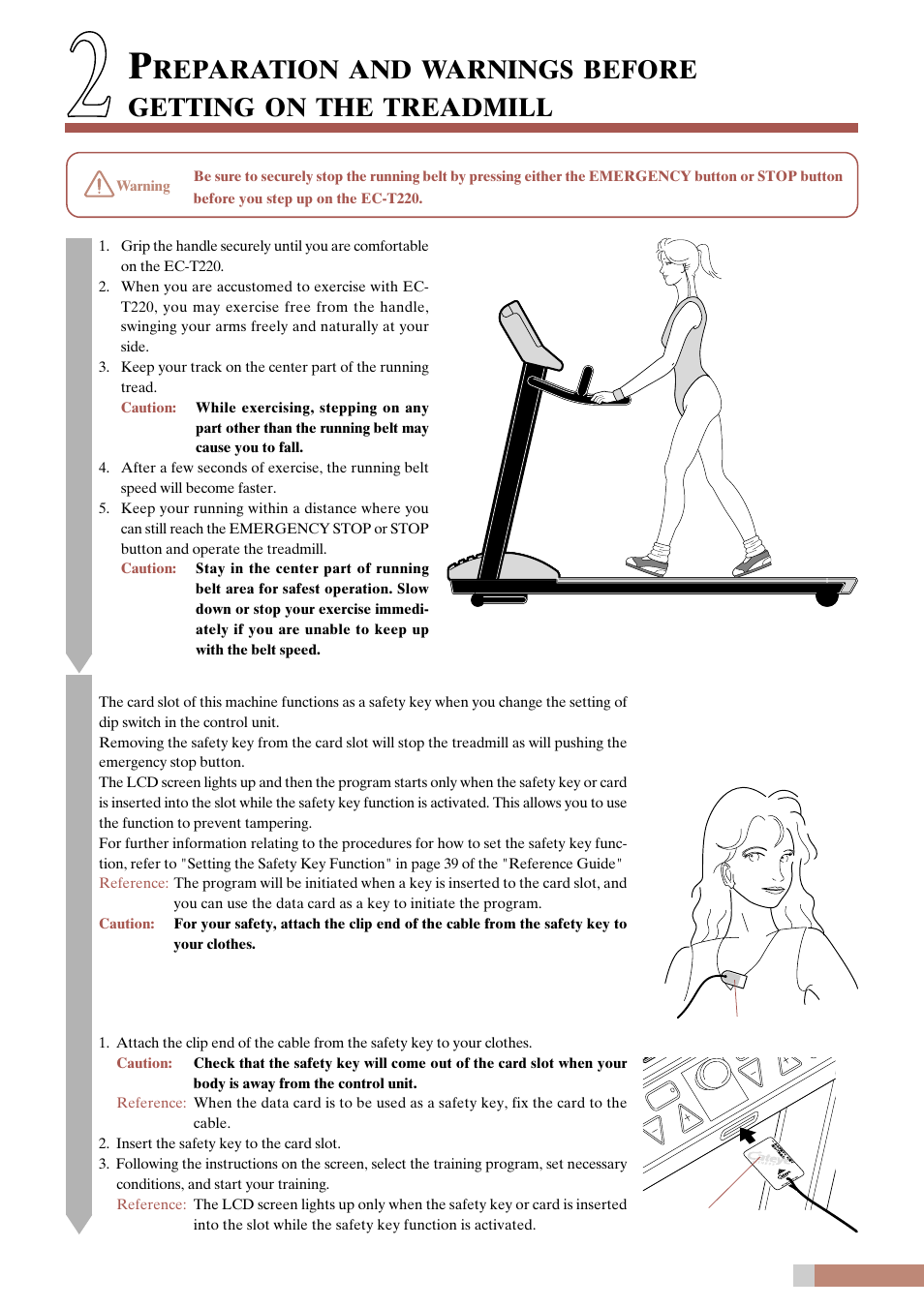 Reparation, Warnings, Before getting | Treadmill | CatEye EC-T220 User Manual | Page 11 / 44