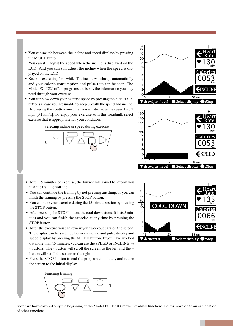 Finish your exercise | CatEye EC-T220 User Manual | Page 15 / 44