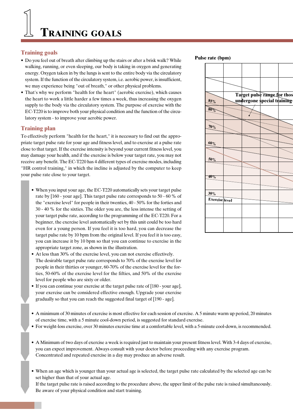 Target, Raining, Goals | CatEye EC-T220 User Manual | Page 22 / 44