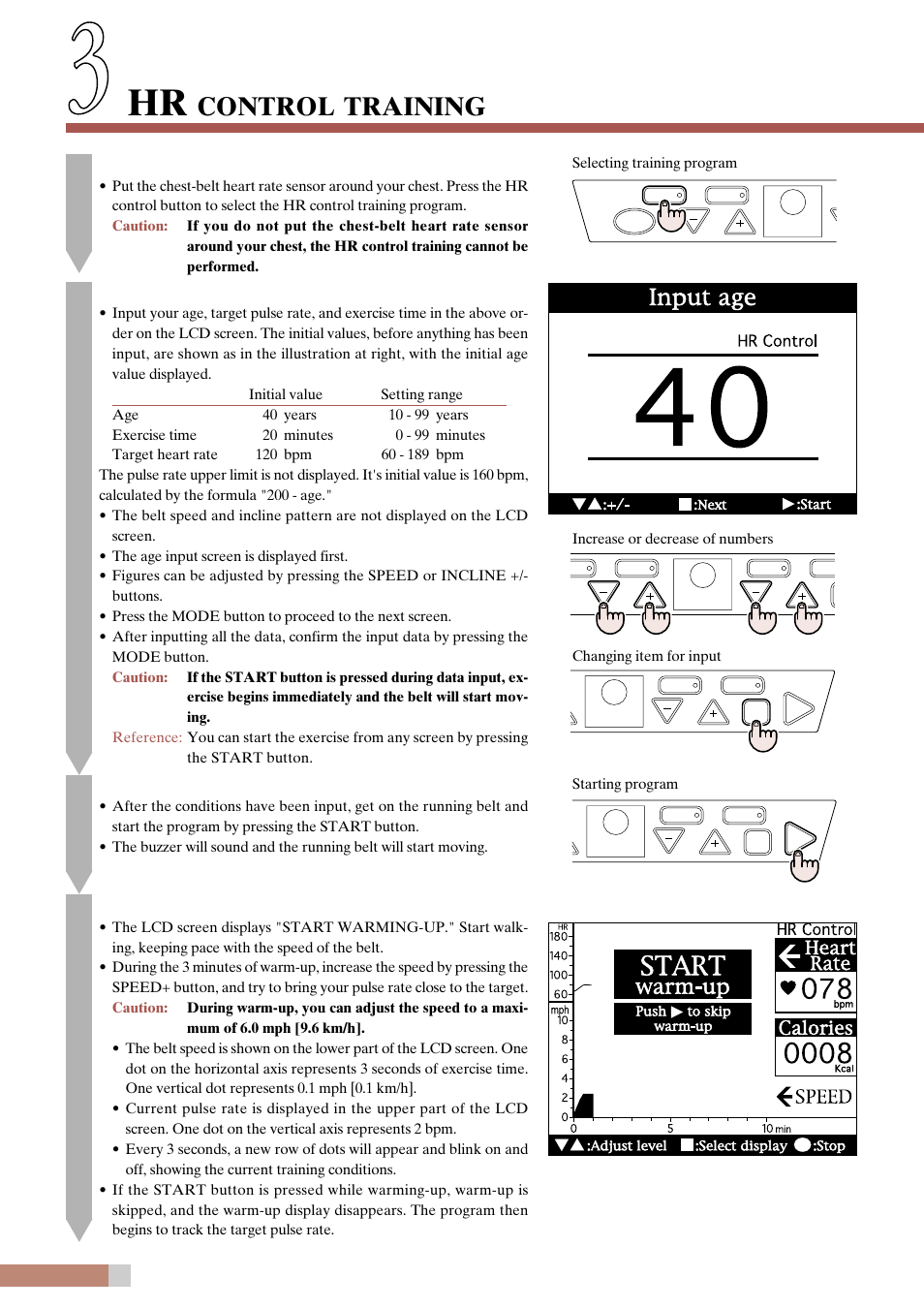 Control, Training | CatEye EC-T220 User Manual | Page 26 / 44