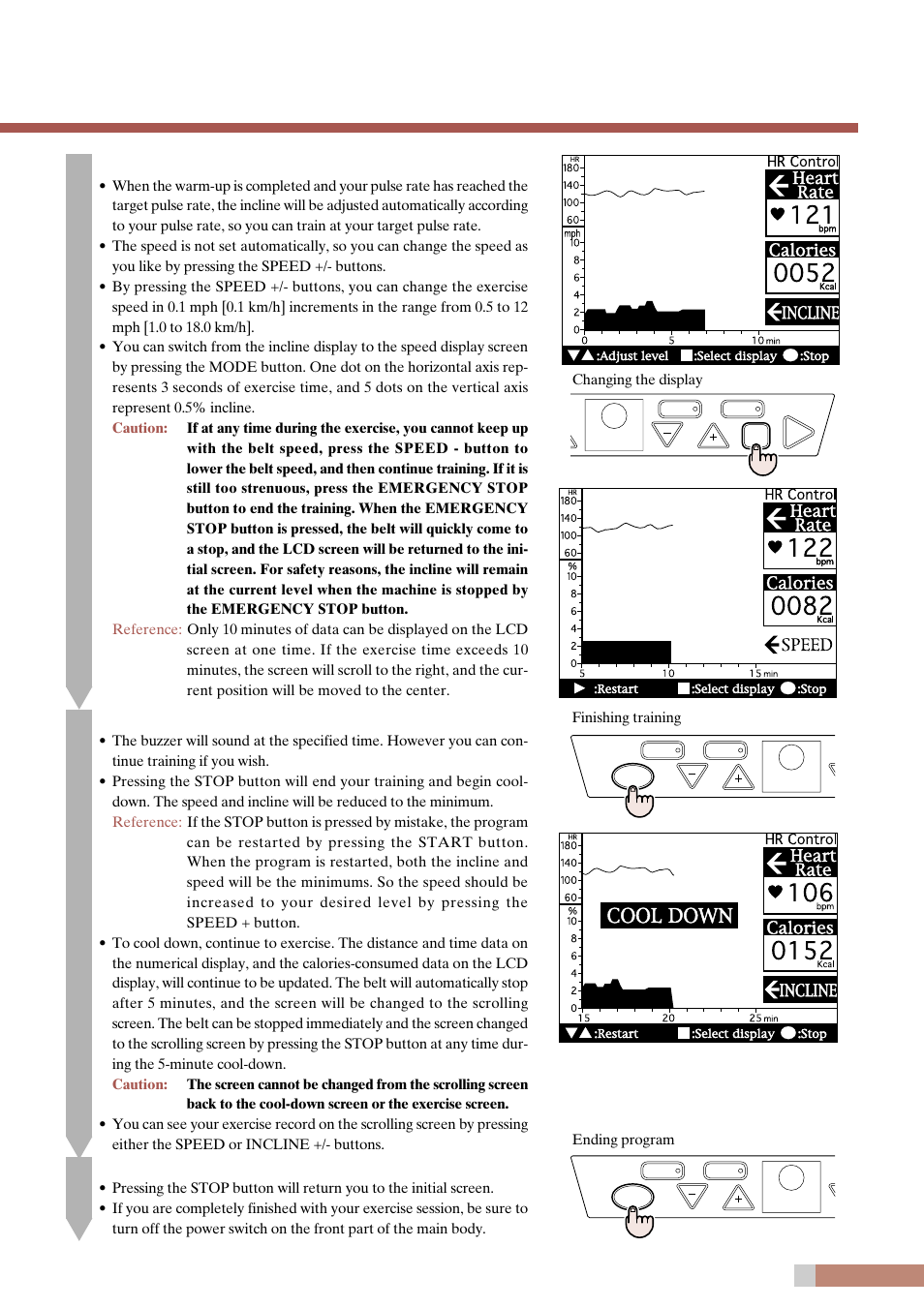 Finish your training, End the program | CatEye EC-T220 User Manual | Page 27 / 44