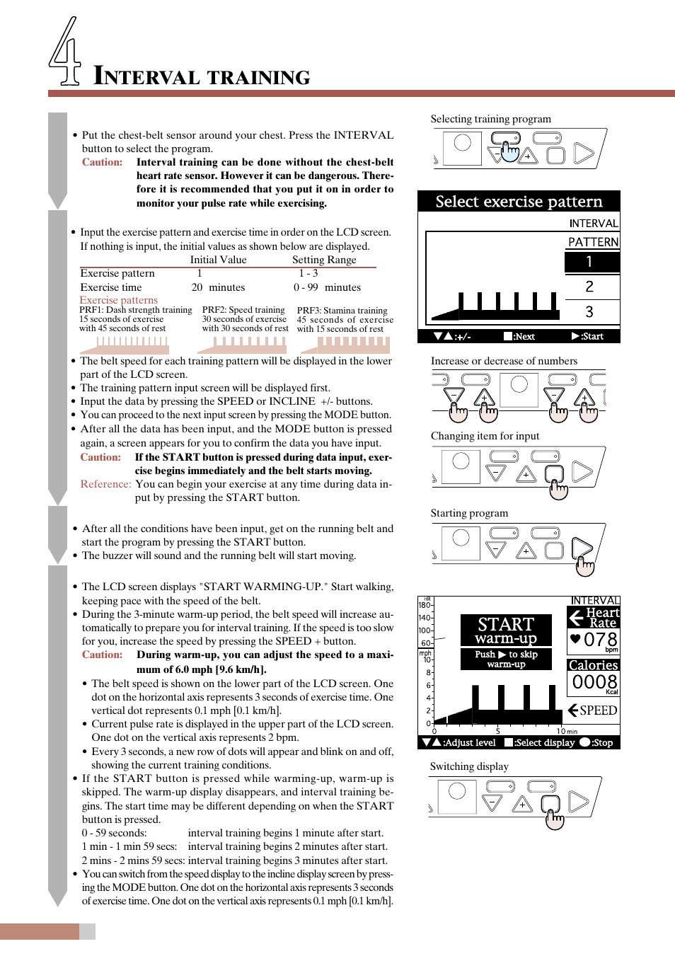 Nterval, Training | CatEye EC-T220 User Manual | Page 28 / 44