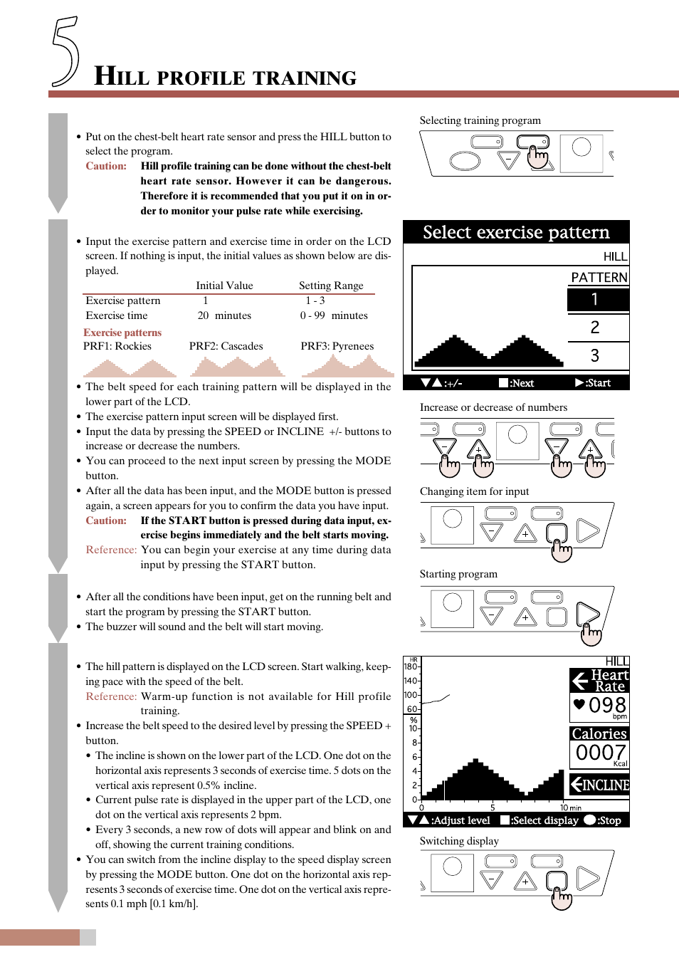 Profile, Training | CatEye EC-T220 User Manual | Page 30 / 44