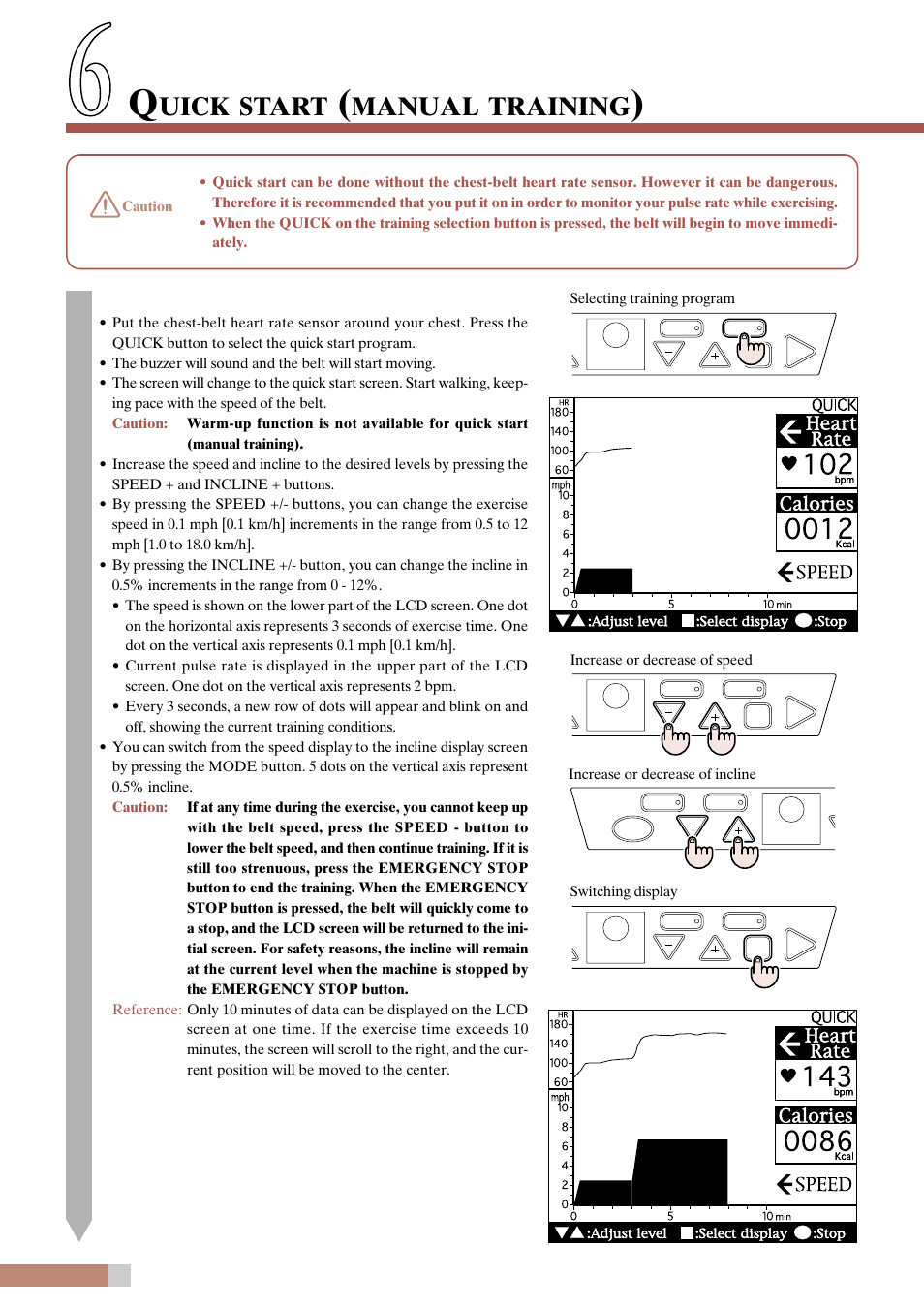 Uick, Start, Manual | Training | CatEye EC-T220 User Manual | Page 32 / 44