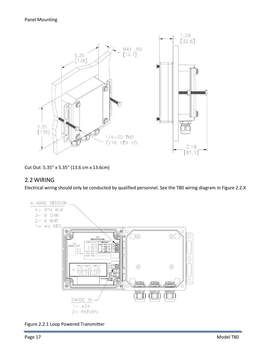 2 wiring | Electro-Chemical Devices (ECD) T80 User Manual | Page 18 / 75