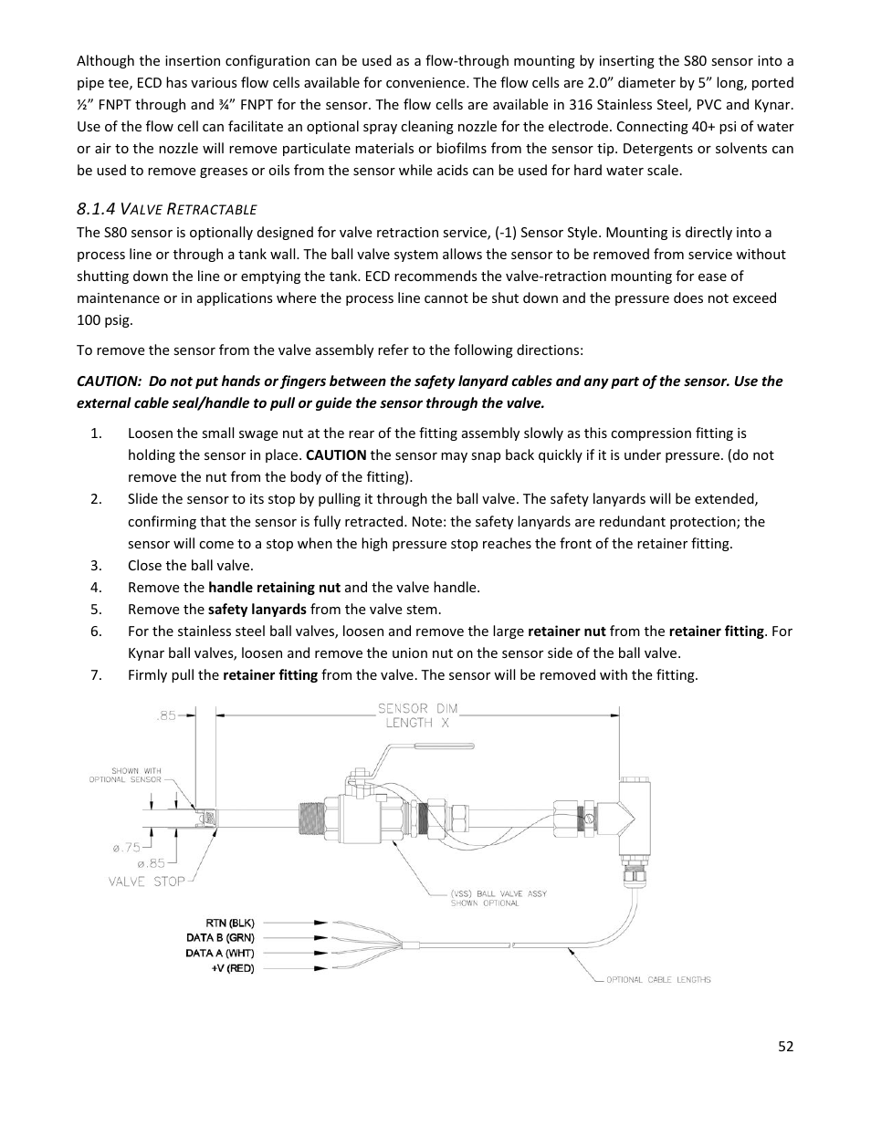 4 valve retractable | Electro-Chemical Devices (ECD) T80 User Manual | Page 53 / 75