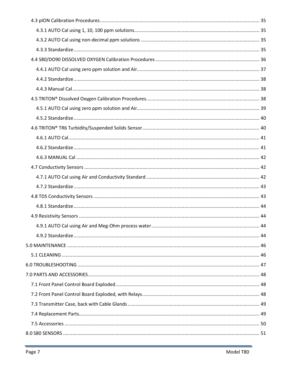 Electro-Chemical Devices (ECD) T80 User Manual | Page 8 / 75