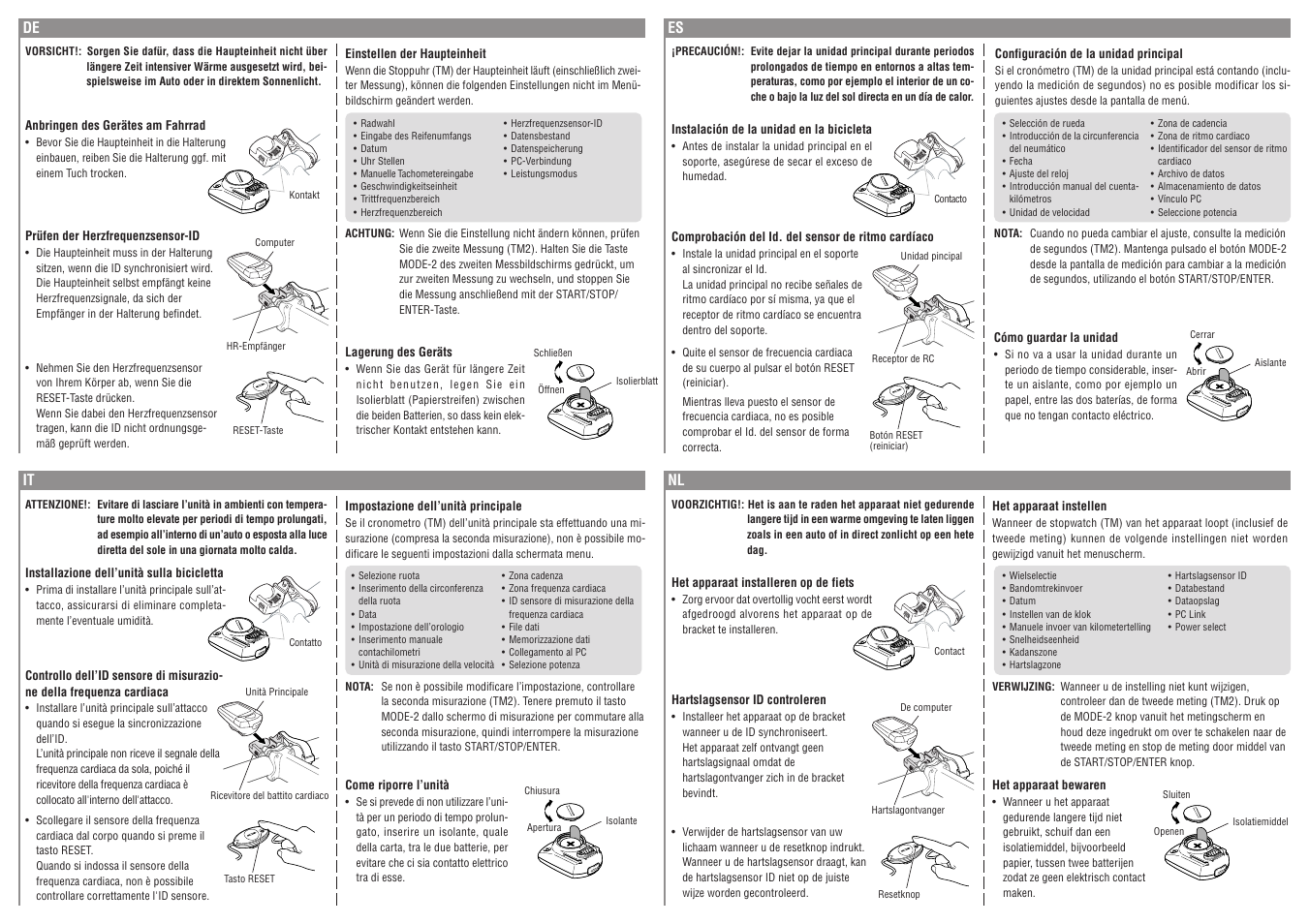 CatEye PW-TR100 User Manual | Page 2 / 2