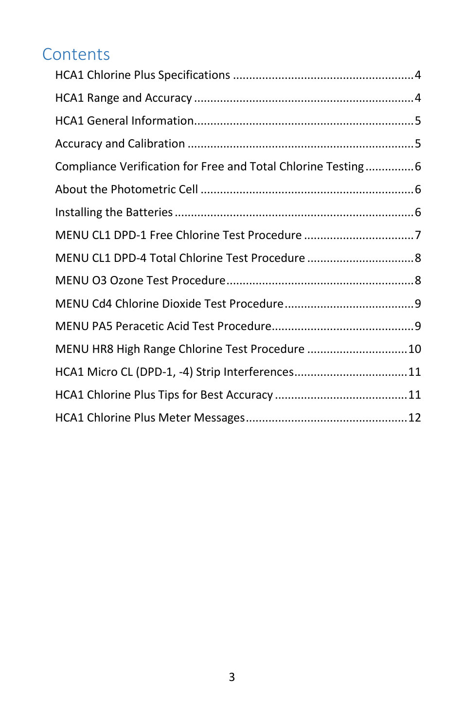 Electro-Chemical Devices (ECD) HCA1 User Manual | Page 3 / 12