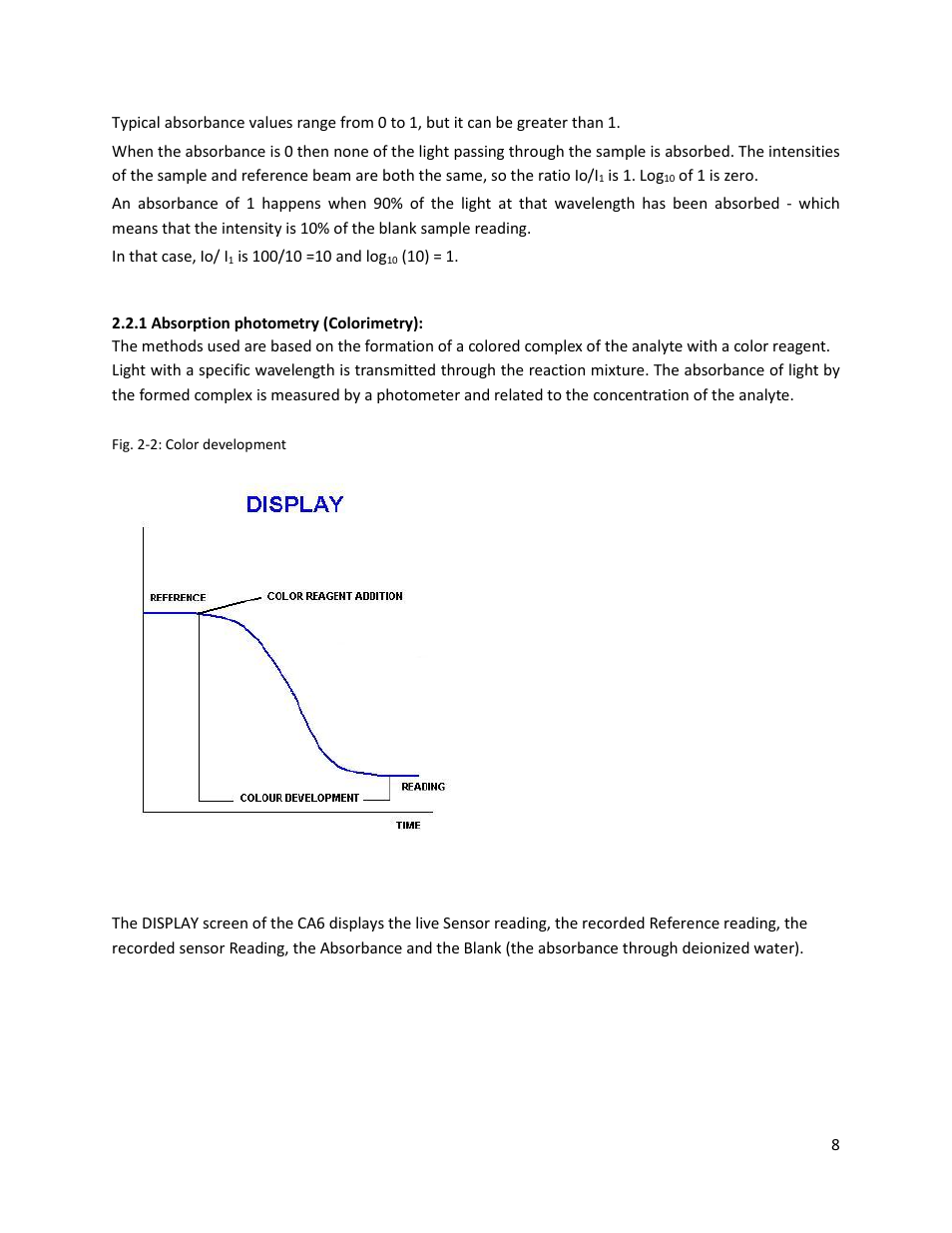 1 absorption photometry (colorimetry) | Electro-Chemical Devices (ECD) CA6 Hardness Analyzer User Manual | Page 19 / 83