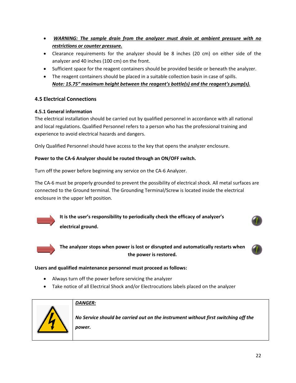 5 electrical connections, 1 general information | Electro-Chemical Devices (ECD) CA6 Hardness Analyzer User Manual | Page 33 / 83