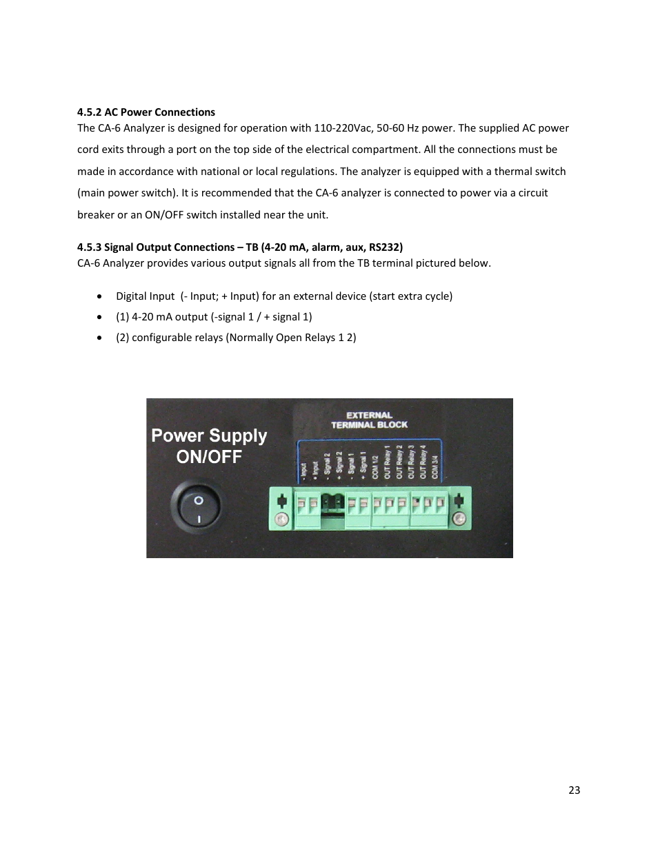 2 ac power connections, 0 reagents preparation | Electro-Chemical Devices (ECD) CA6 Hardness Analyzer User Manual | Page 34 / 83