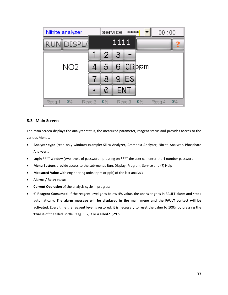 3 main screen | Electro-Chemical Devices (ECD) CA6 Hardness Analyzer User Manual | Page 44 / 83