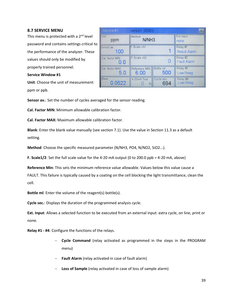 7 service menu | Electro-Chemical Devices (ECD) CA6 Hardness Analyzer User Manual | Page 50 / 83