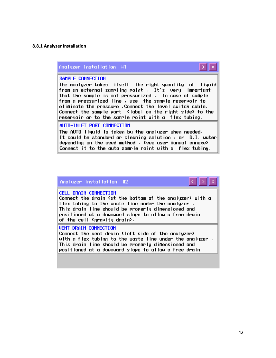 1 analyzer installation | Electro-Chemical Devices (ECD) CA6 Hardness Analyzer User Manual | Page 53 / 83