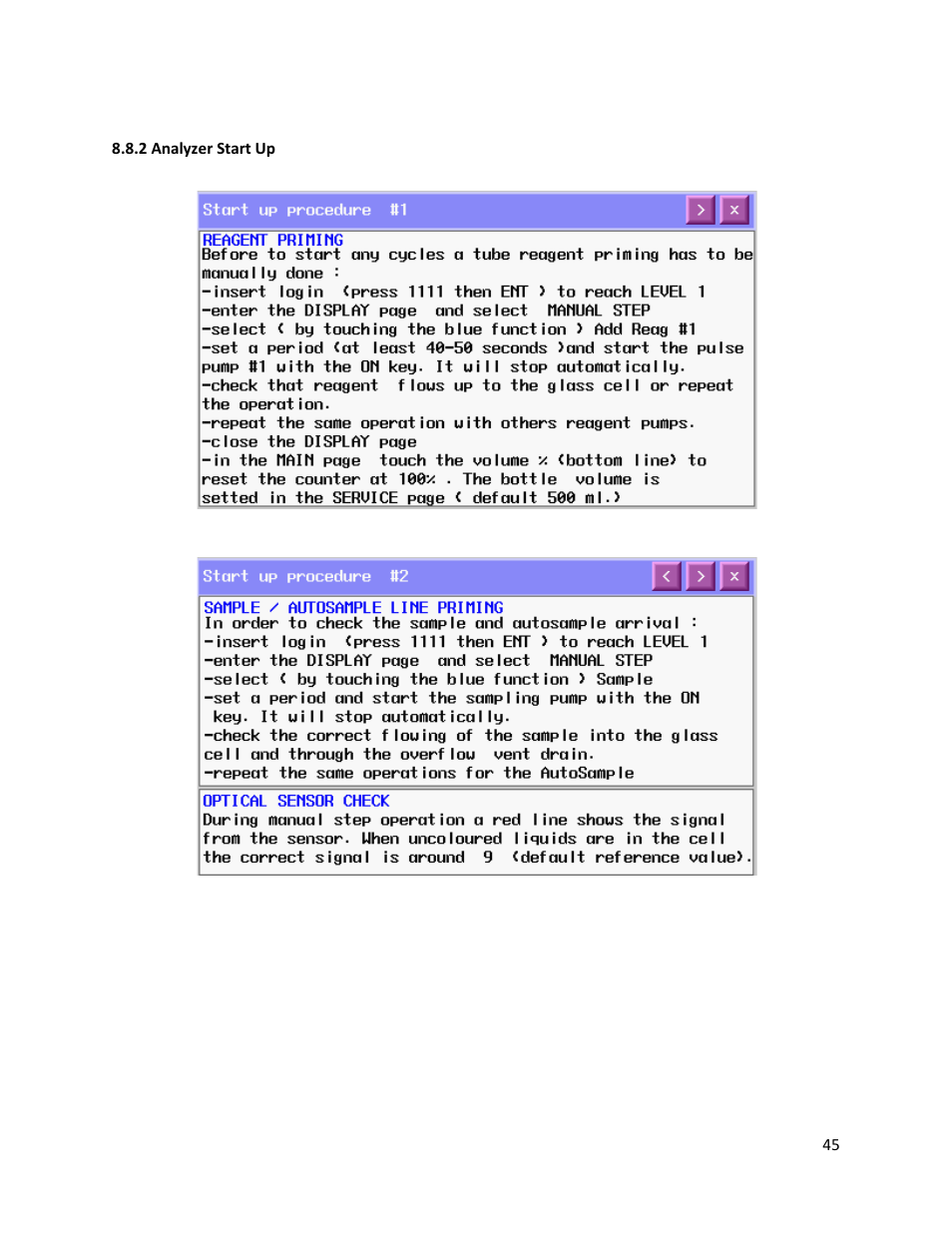 2 analyzer start up | Electro-Chemical Devices (ECD) CA6 Hardness Analyzer User Manual | Page 56 / 83