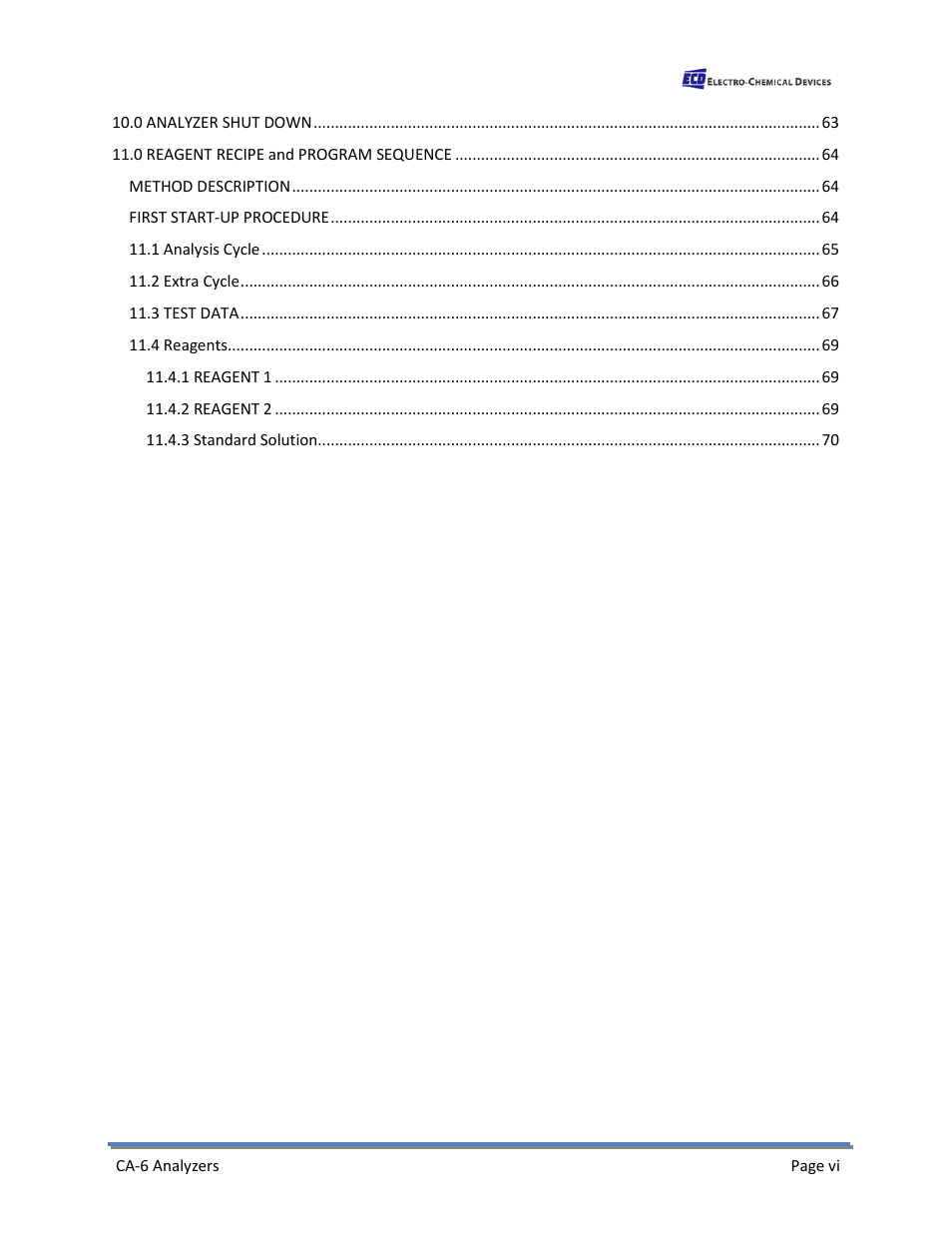 Electro-Chemical Devices (ECD) CA6 Hardness Analyzer User Manual | Page 6 / 83